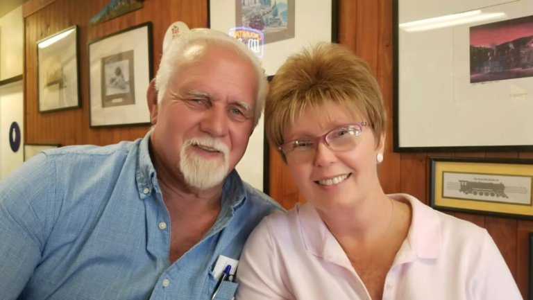 Richard and Teresa, owners of The Red Caboose Café